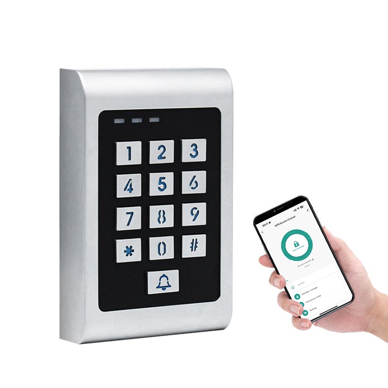 Smart WiFi access control machine with keypad password ID card mobile phone appremote door opening