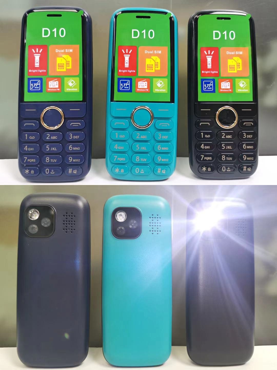 Hot Sale Low-Cost D10 Telephone Basic Mobile Phone Keypad Phone