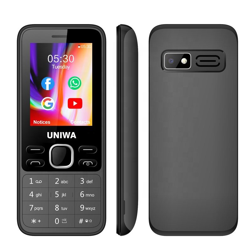 UNIWA K2401 MT6739 Quad Core WIFI GPS Keypad cellphone Support Whatsapp and Youtube Kaios phone 4G mobile phone 2.4 inch screen