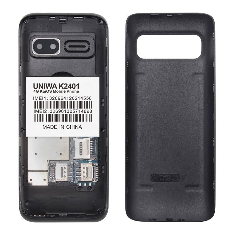 UNIWA K2401 MT6739 Quad Core WIFI GPS Keypad cellphone Support Whatsapp and Youtube Kaios phone 4G mobile phone 2.4 inch screen