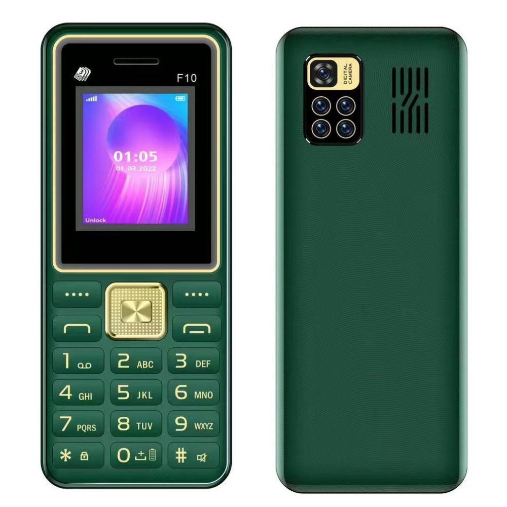 cheap 1.8inch F10 2g feature phone with keypad mobile from China Factory Three triple 3 sim Card and Three standby cell phone