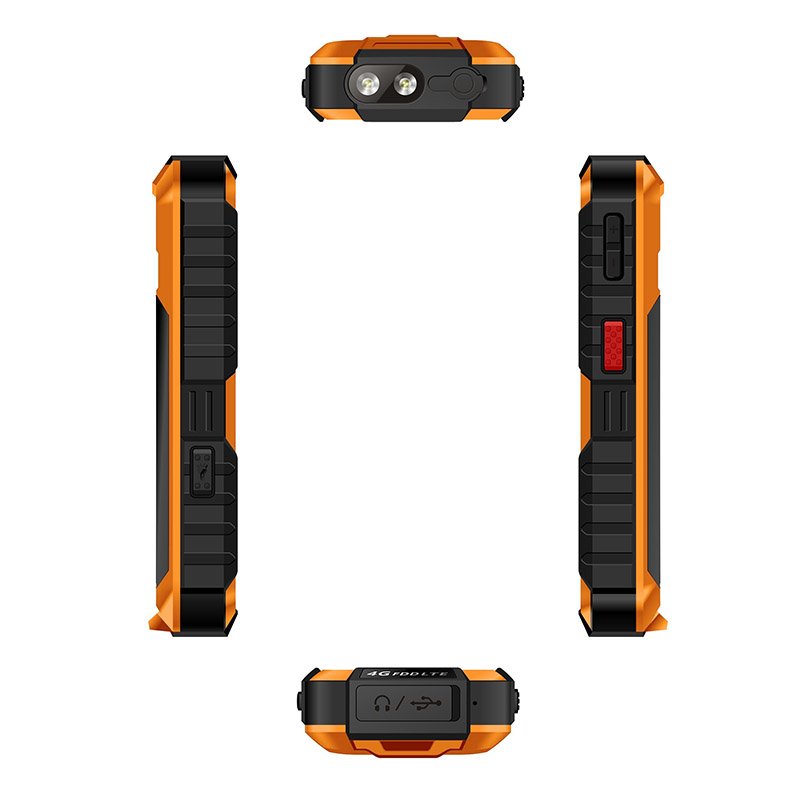 UNIWA S9 2.4 Inch 4G LTE Network IP68 Waterproof Torch 3000mAh Big Battery Cell Phone 4G Feature Rugged Phone with Keypad
