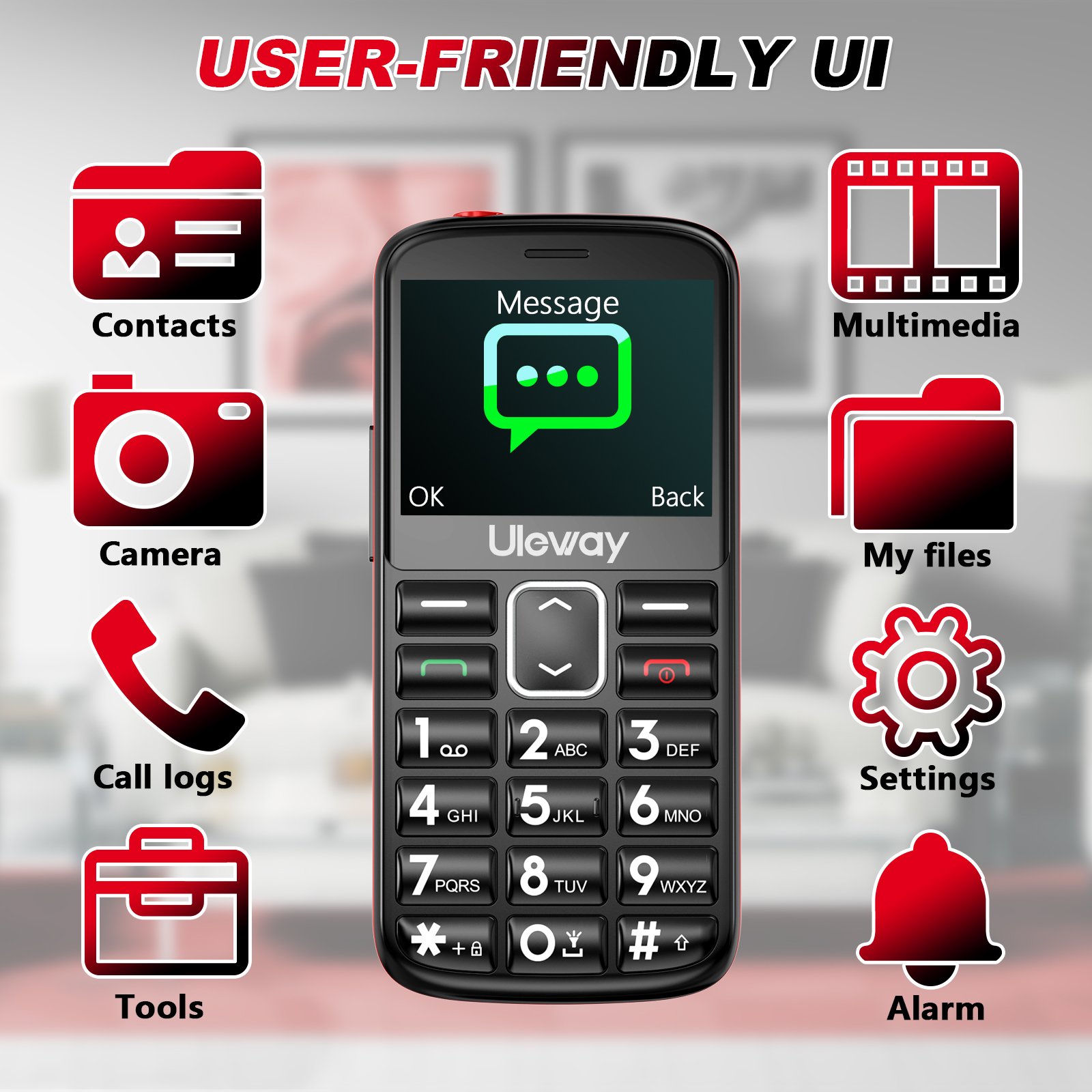 Cheap Button Phone Display Touch And Type Keypad Mobile With Celular Con Tapa 4G Feature Mobile Phone for Senior