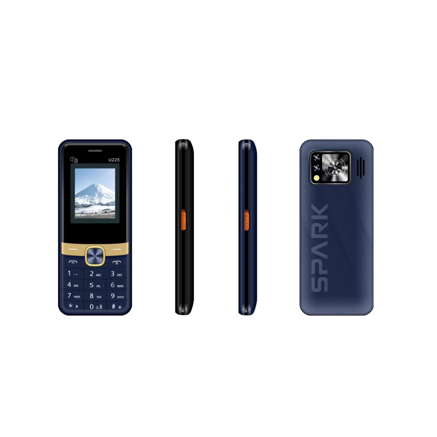 U-FM 225 1.8" Display Big Battery New 2024: Square Shape Mobile Phone New Mobile Phones