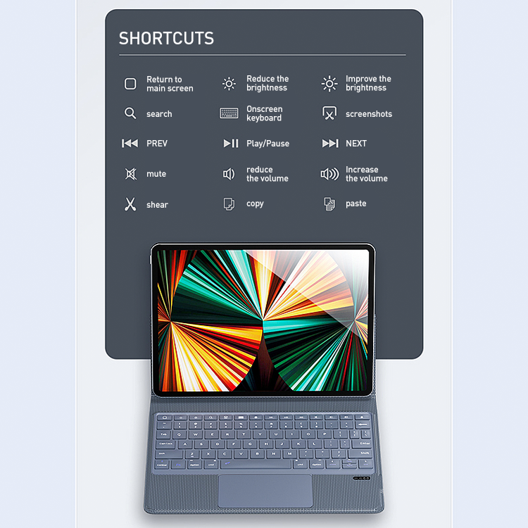 Slim portable wireless keyboard with case holder for iPad pro 9.7 inch leather case key board for ipad 10.2 8th Generation