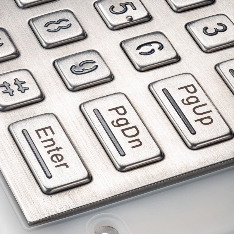 Industrial USB Kiosk Illuminated Keypads IP68 Waterproof Metal Stainless Steel Backlit Numeric Keypad With 16 Keys
