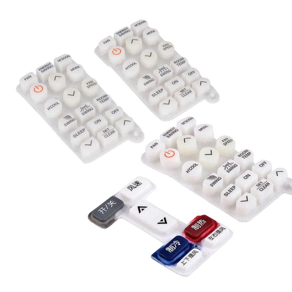 Customized Silicone Rubber Button Keypad Screen Printing Home Appliance Silicone Keypad For Switch On/off Button Silicon Buttons