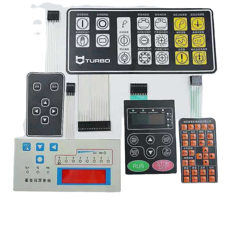 Membrane Keyboard Switch Panel Sticker Electrical Embossed Button Keypad Labels For Electric Appliance Button