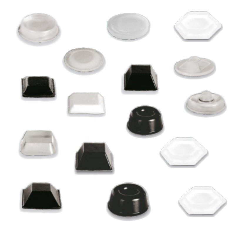 OEM Black Polyurethane HPB Cylindrical Anti-slip Durable Self-adhesive Self Stick Bed Legs Corners Wardrobes Carpets Bumper Pads