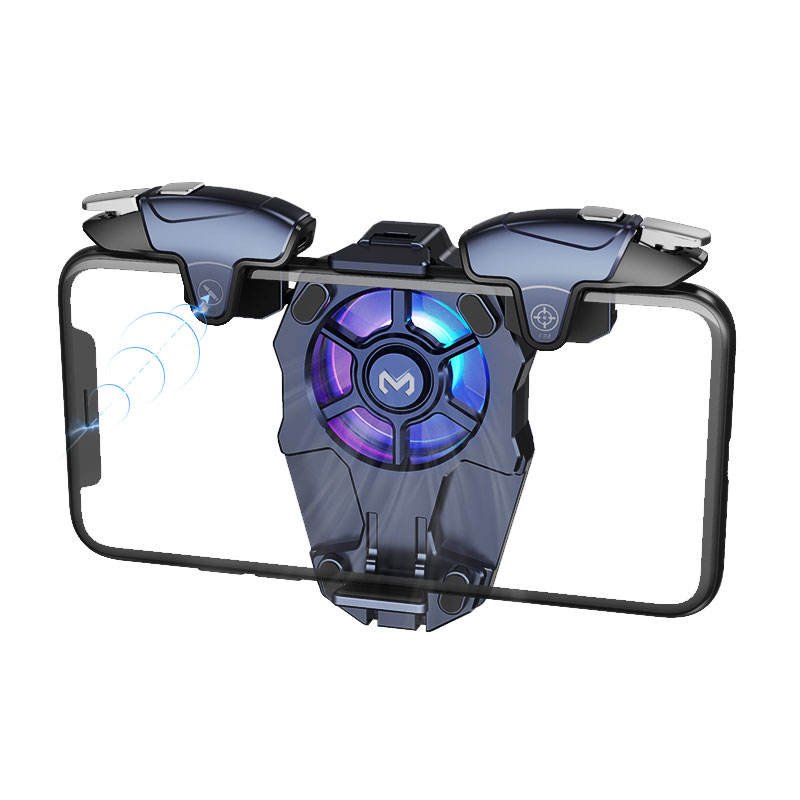 Hot Sale Mobile Game Trigger Controller Holder Gaming Keypads Joystick With Phone Cooler Fan