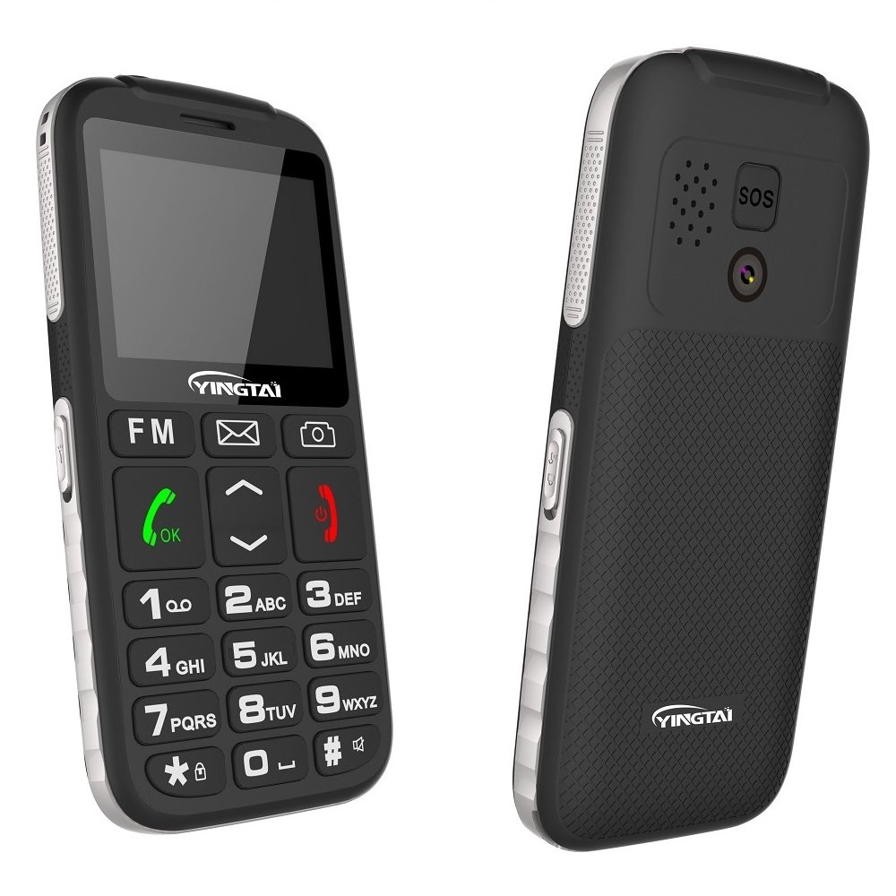 2G 2.2 inch Big Fonts/button Dual SIM 0.08MP camera SOS unlocked Bar mobile phone for old man