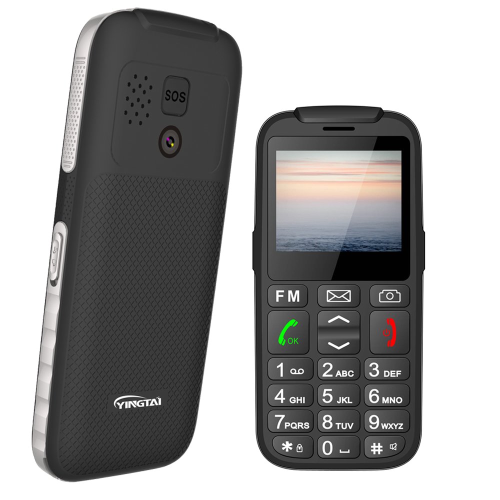 2G 2.2 inch Big Fonts/button Dual SIM 0.08MP camera SOS unlocked Bar mobile phone for old man