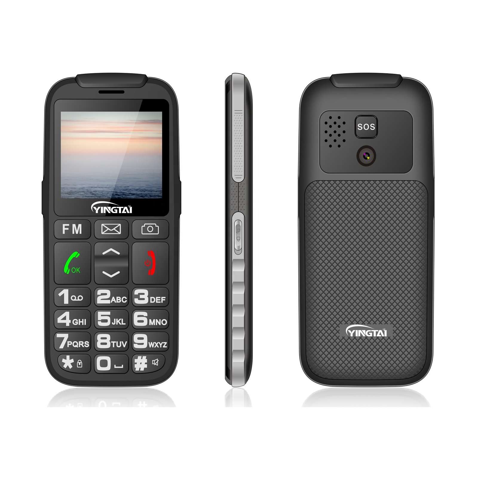 2G 2.2 inch Big Fonts/button Dual SIM 0.08MP camera SOS unlocked Bar mobile phone for old man