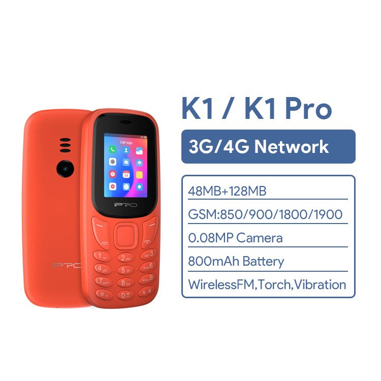 Cell Phone Manufacturer 1.77inch 4G Feature Phone 800mAh Large Volume Speaker 4G Volte Keypad Mobile Phone