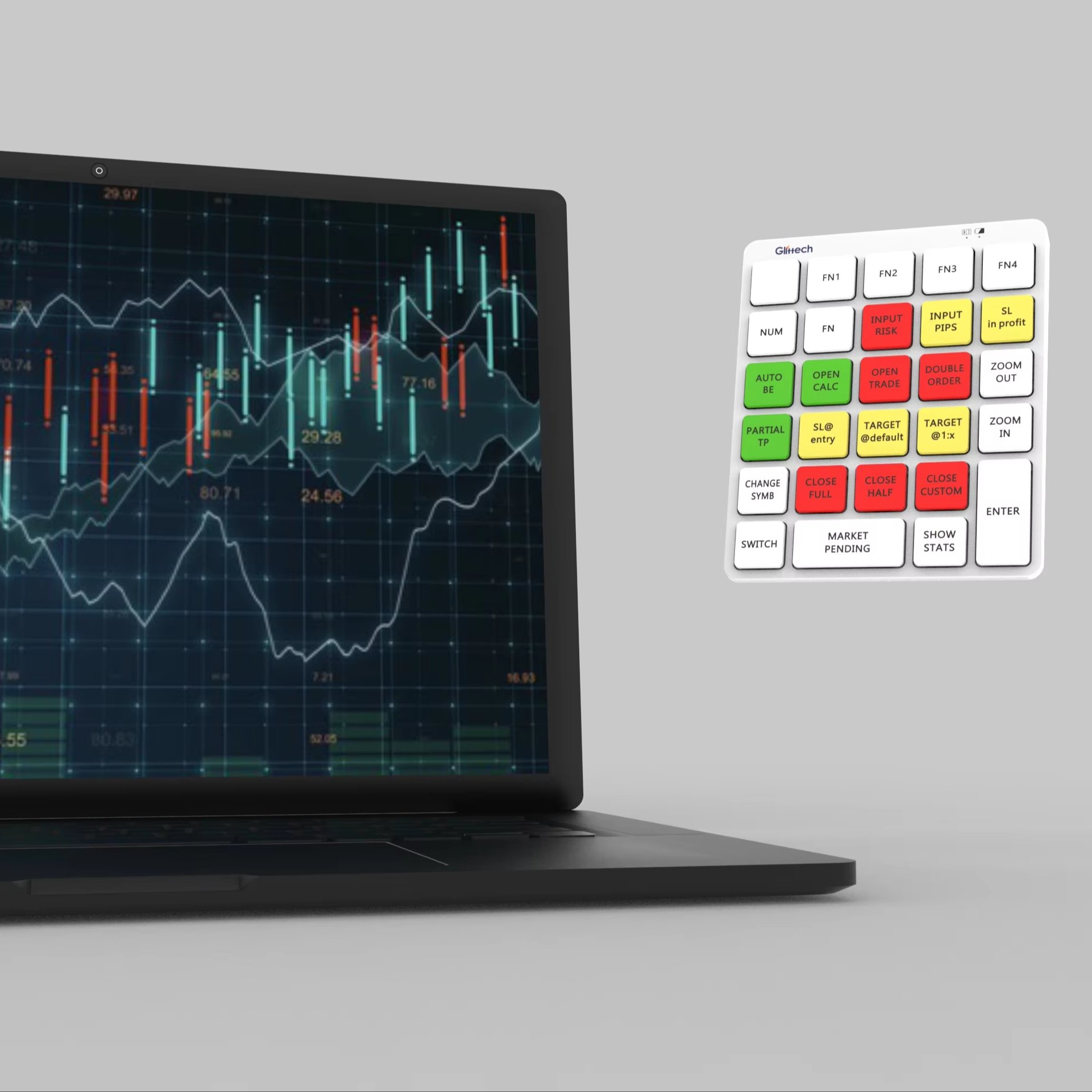 2.4G USB receiver type C trading keyboard with programmable calculadora comercial metatrader calculator items for forex