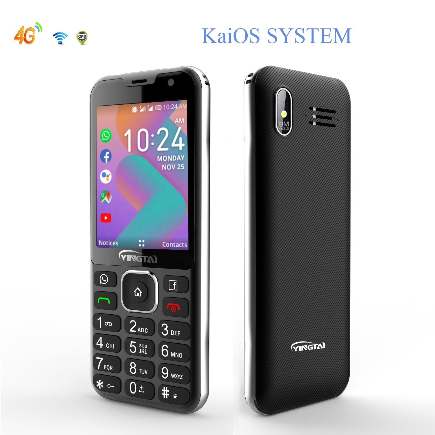 4G feature phone 2.8 inch keypad mobile phones with GPS, Facebook, WIFI
