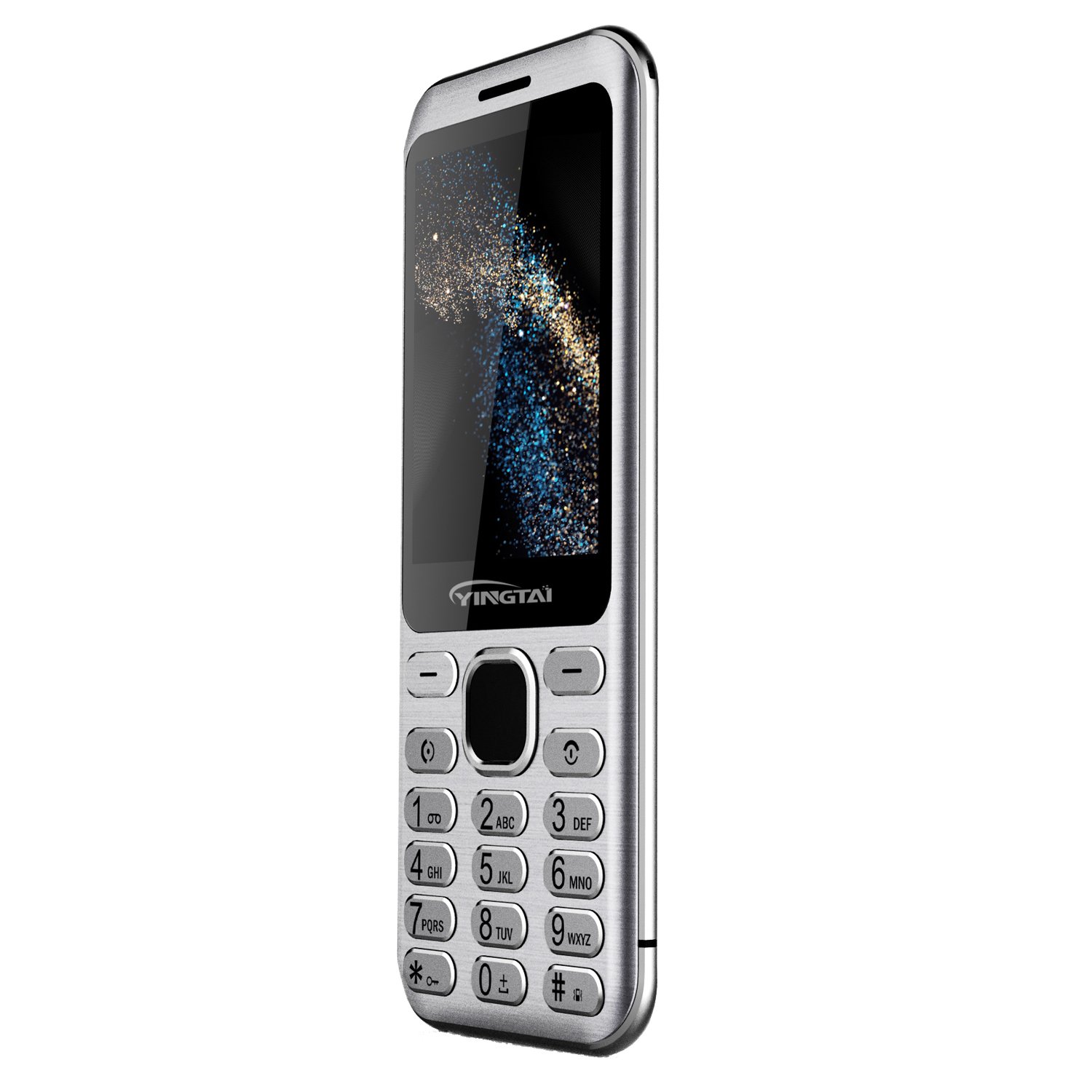 Hot selling item OEM Dual sim 2.8 inch Display metal design plating keypad cell phones 2G feature mobile phone