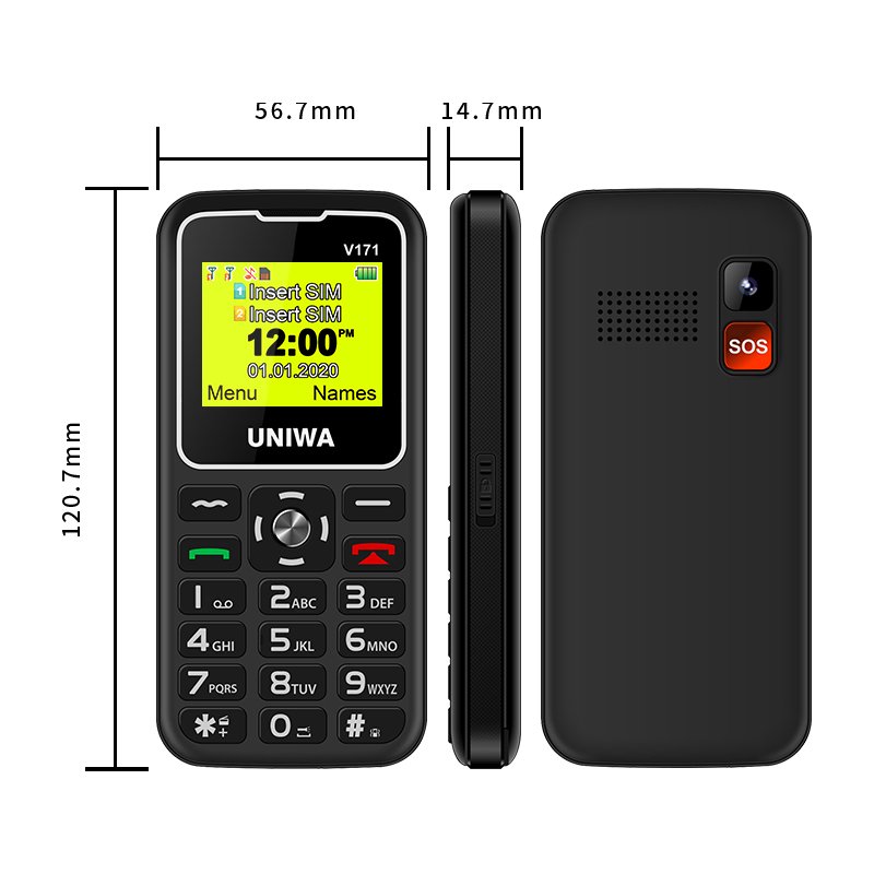 V171 Magic Voice Family Numbers SOS 1000mAh Big Button CellPhone Mobile Phone