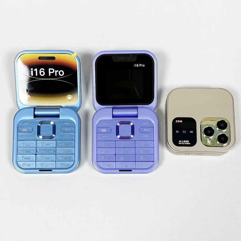 i16 pro 2G Flip Phone Non-intelligent Dual-SIM Mobile 2G Flip Phone Keypad Elderly Seniors Phone