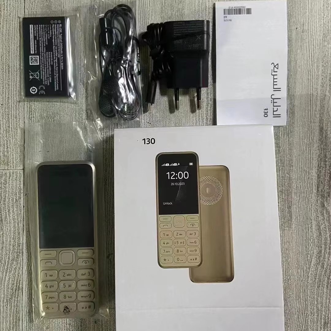 New cross-border mobile phone130 2023 dual card non-smart phone 2G straight plate elderly key phone foreign trade wholesale