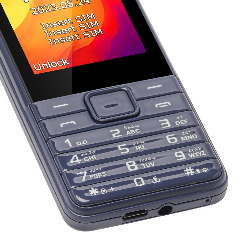 ECON E2454 2.4 Inch Featue Phone 1800mAh battery LED Torch GSM Keypad 3 SIM Card Mobile Phone