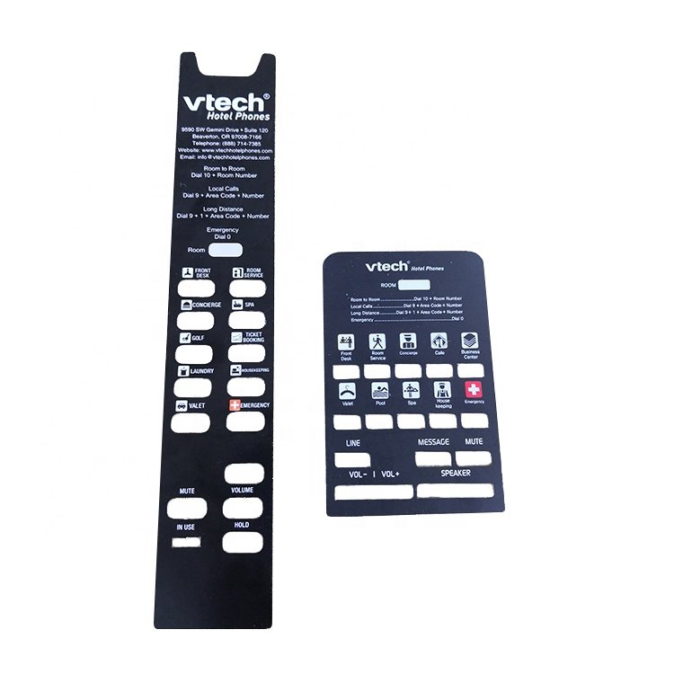 Custom plastic waterproof frosted packaging label PC button panel die cut silk screen stickers roll for electronic products