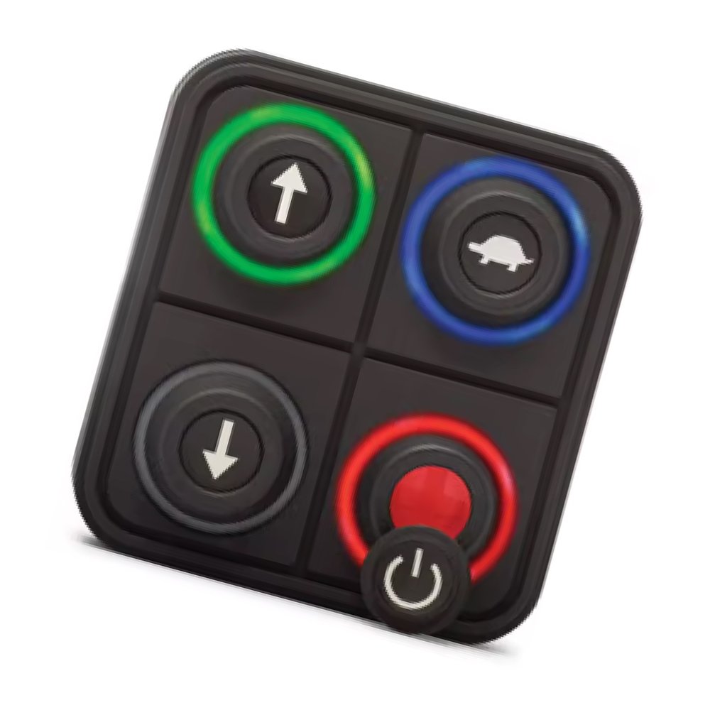 Durable 2x2 Keypad with RGB Backlight and Numeric Icons Ideal for Control Systems and Interfaces