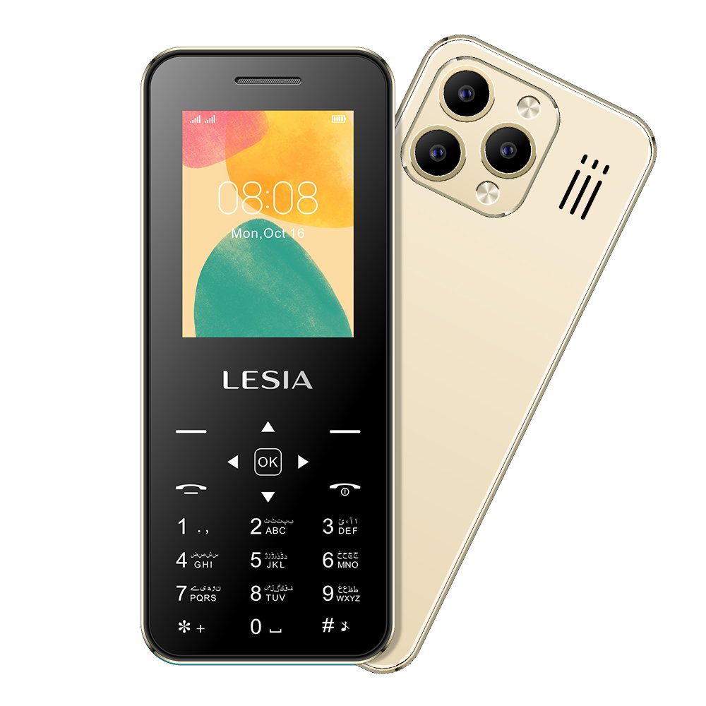 Lesia Dual SIM card slot GSM 1400mah Quad Band 2.8inch Bar Keypad very small mobile phones with camera