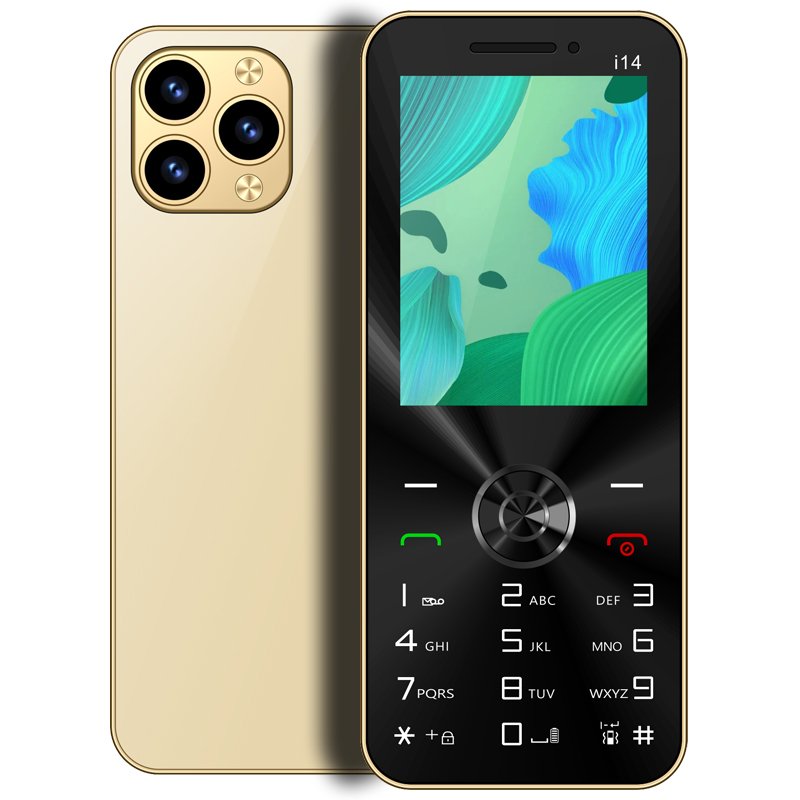 i14 2.8 Inch KeyPad Mobile Phone With Big Screen Multi-color Available triple sim keypad phone