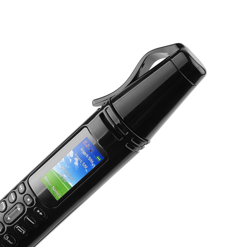 AK007 Pen Shape Dialer Mobile Phones with Camera Flashlight Tiny Screen GSM Dual SIM with Recording Mini Pen Cellphone