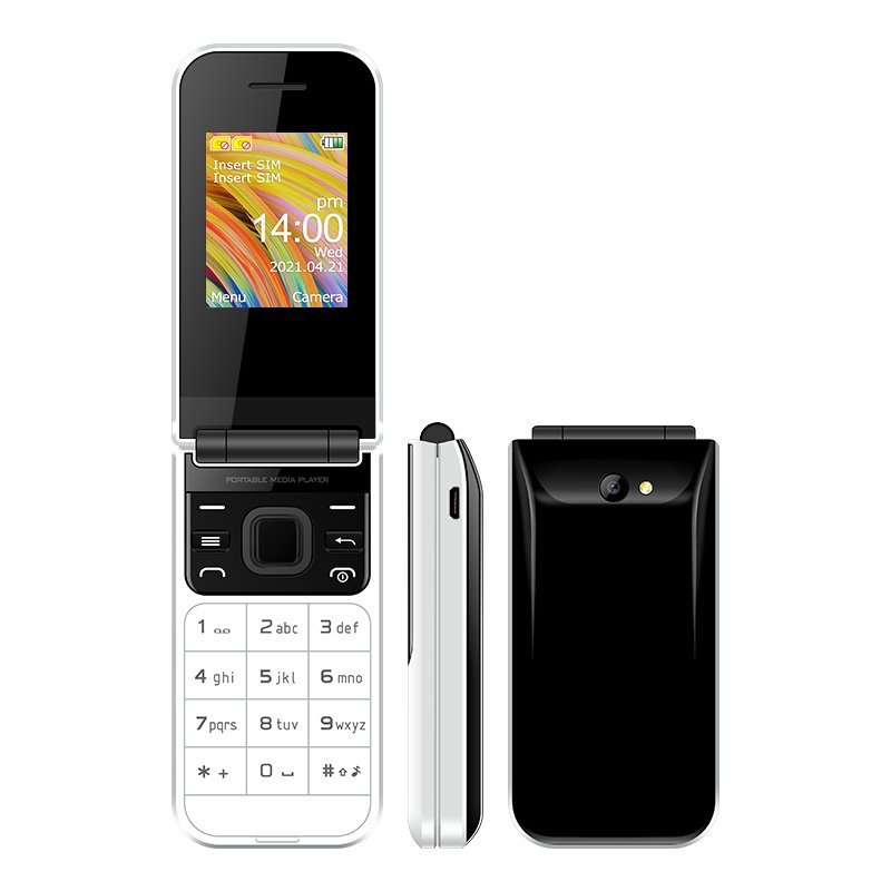 New UNIWA F2720 Cheap Price 1.8 Inch Clock Display Dual SIM Folding Keypad Cellphone Unlocked GSM Flip Mobile Phones