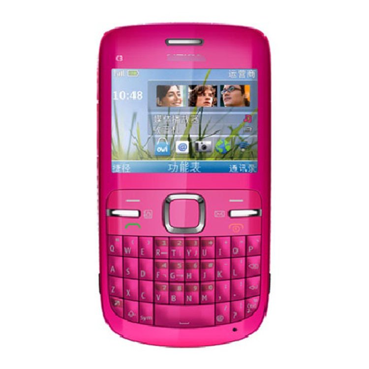 Cross-border foreign trade C3-00 GSM 2G non-intelligent mobile elderly straight board full keyboard mobile phone