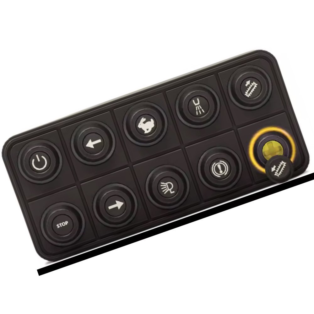 Durable 2x5 Keypad with RGB Illumination Ideal for Custom Control Panels and Interfaces