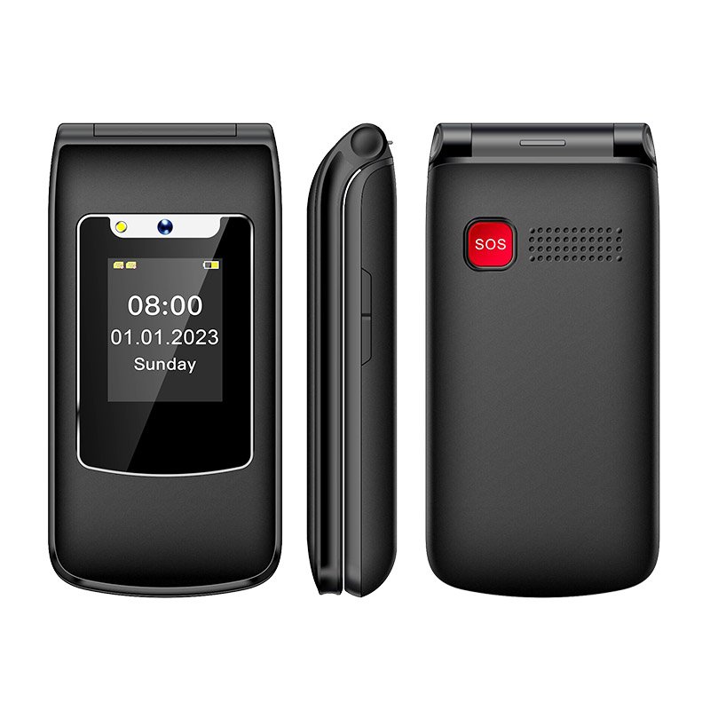 UNIWA F248L 2.4/1.77 Inch Double Screen Senior 4G SOS Flip Keypad Mobile Phone Cell phone