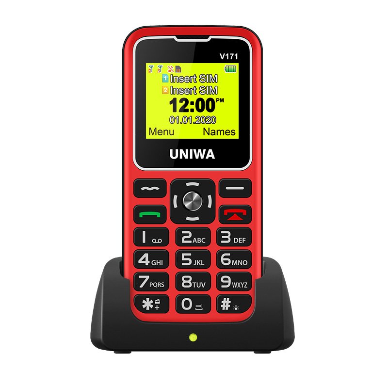 UNIWA 2G 1.8 Inch Full Touch Keypad GSM Built-in 1000mAh Big Battery 2 SIM Card 2 Standby Mobile Phone with Touch Keypad