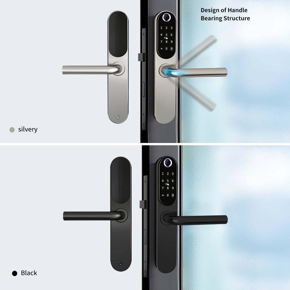 2023 Newest Smart K710F IP65 Keyless Fingerprint Code Keypad Electronic Waterproof Mortise Wi-Fi Tuya Door Lock for Home Airbnb