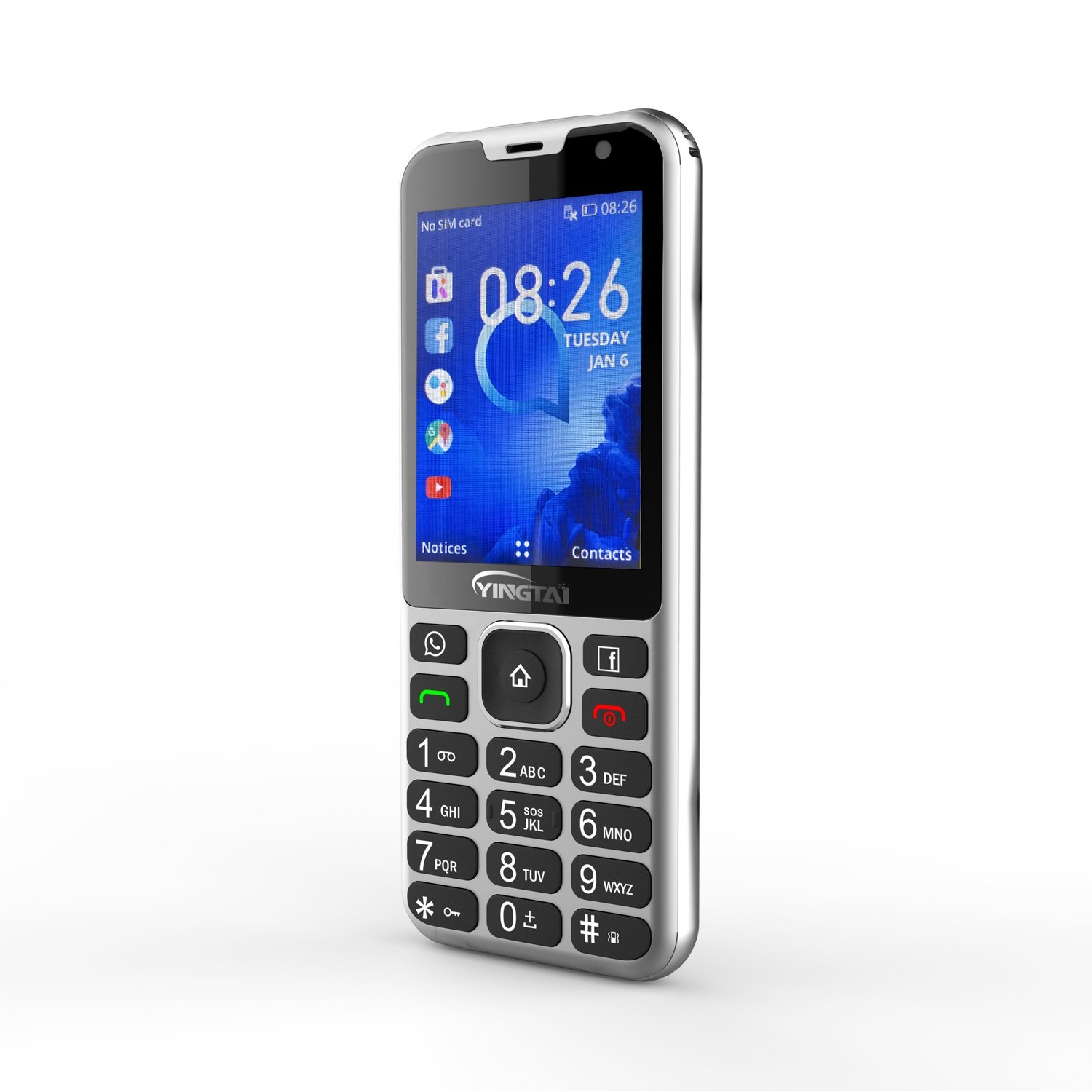 2.8 inch color screen Kaios 4g keypad mobile phones with GPS, facebook