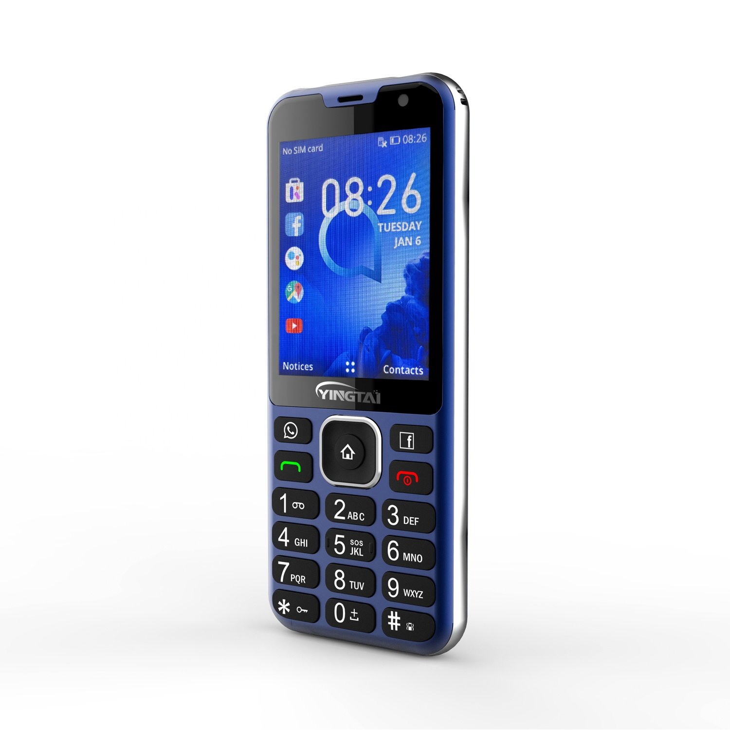 2.8 inch color screen Kaios 4g keypad mobile phones with GPS, facebook