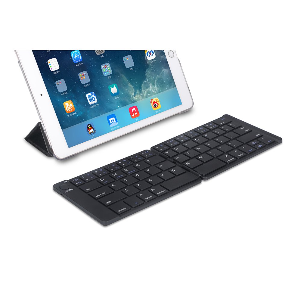 B047 BT Foldable Mobile Phone Keyboard Two Folding Keypad for Ipad Tablet Iphone Windows Travel Portable Mini