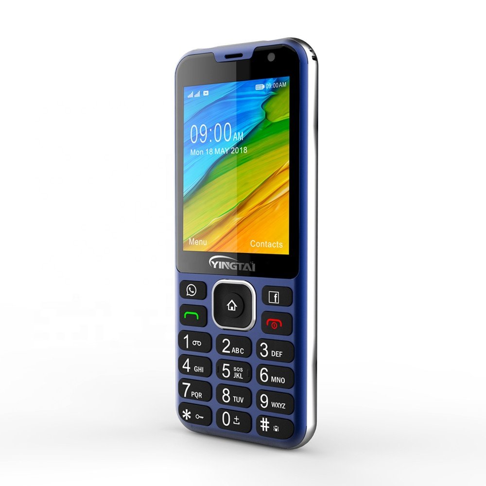 4G Keypad Feature Bar cell phone 2.8 inch Android 8.1 mobile phone with SOS Dual camera unlocked LTE WIFI for elderly