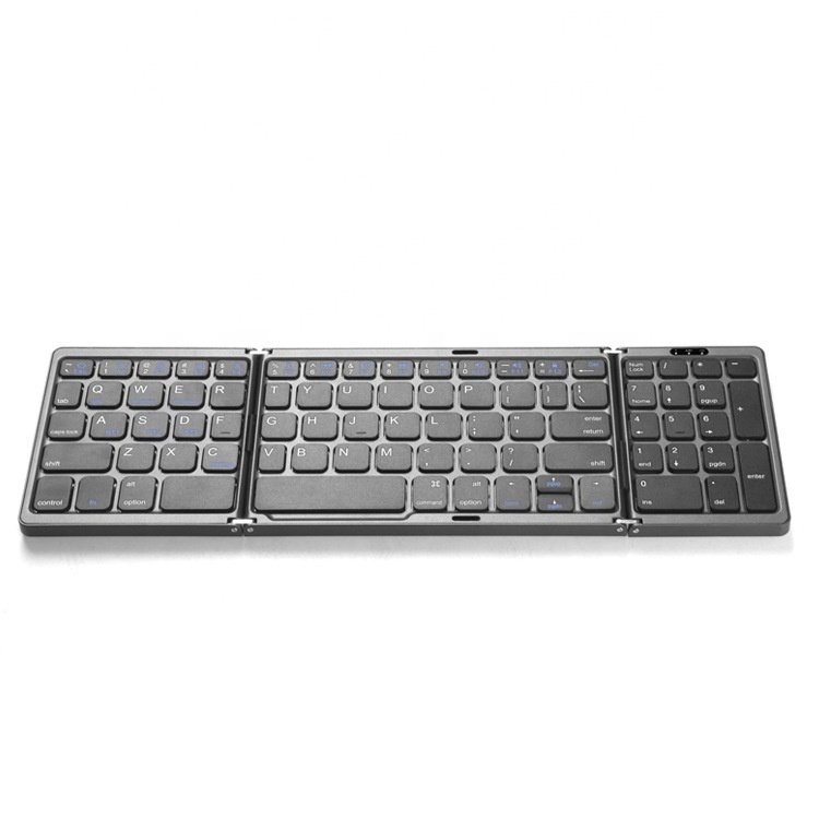 B089 Mini Keyboard Numeric Keypad Foldable Wireless Full Size Ultra Slim Folding Keyboard for Tablet Laptop mobile phones