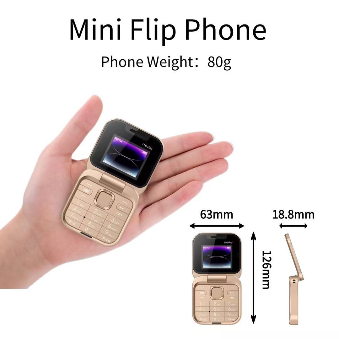 i16 Pro Hot Sale Dual Sim Card Standby portable 1000mAh Battery MP3 MP4 FM Radio Foldable FeatureJava Phone