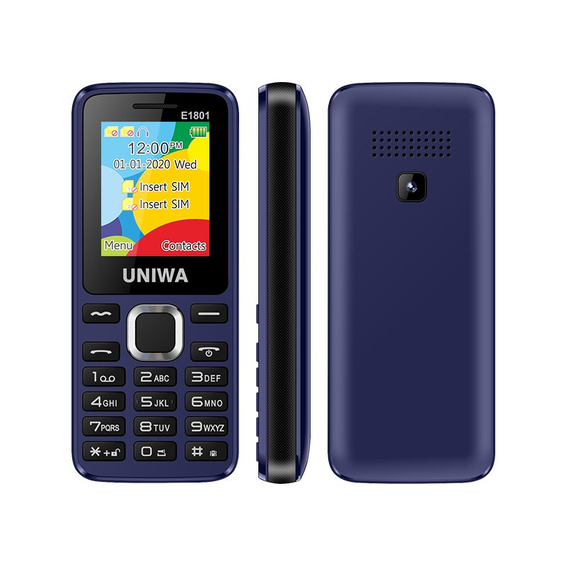 UNIWA E1801 1.8inch Vibrator Cell Phone 0.08MP Back Camera Normal Keypad Mobile Phone