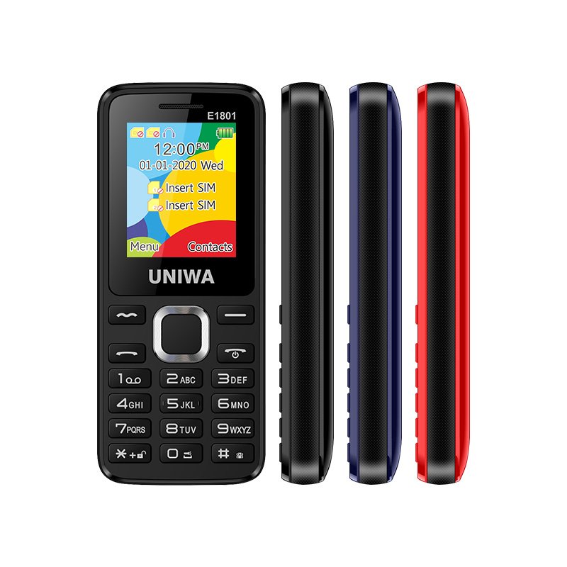 UNIWA E1801 1.8inch Vibrator Cell Phone 0.08MP Back Camera Normal Keypad Mobile Phone