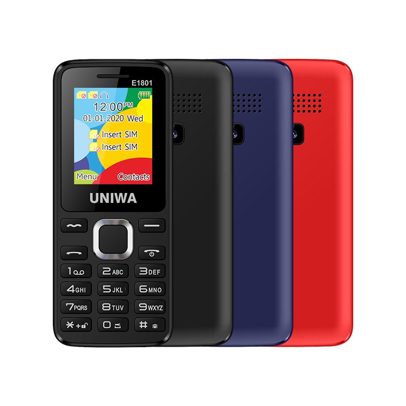 UNIWA E1801 1.8inch Vibrator Cell Phone 0.08MP Back Camera Normal Keypad Mobile Phone