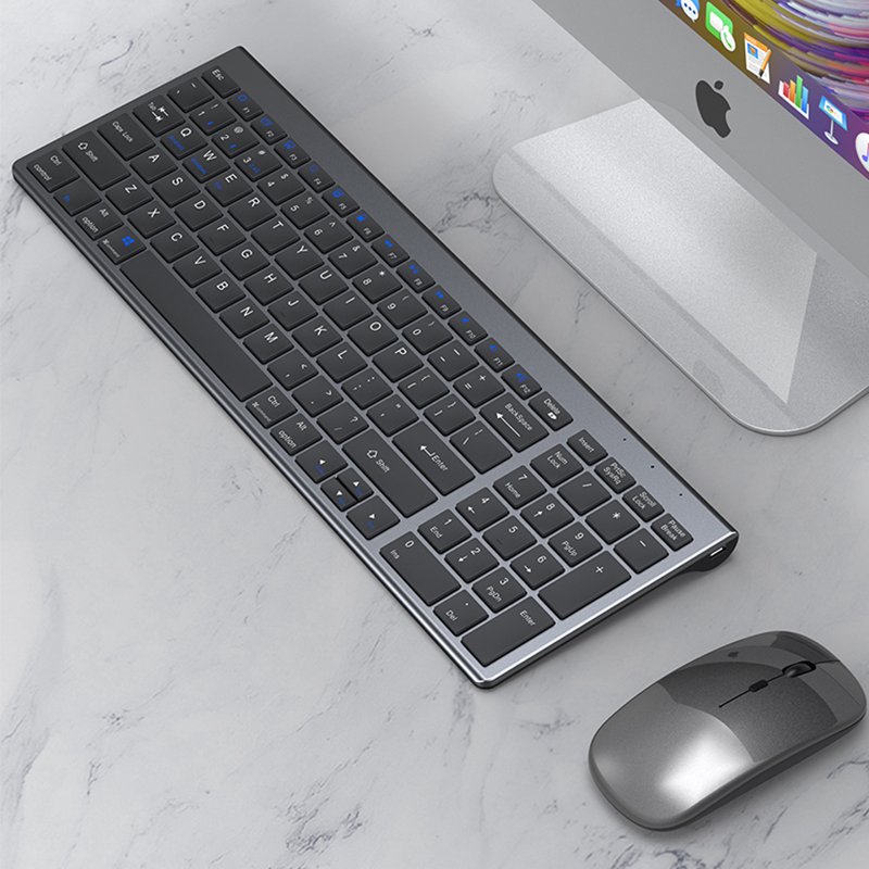 New Arrival Latest wireless keyboard blu e tooth 2.4Ghz slim rechargeable keyboard for Mac tablet Android PC laptop all in one