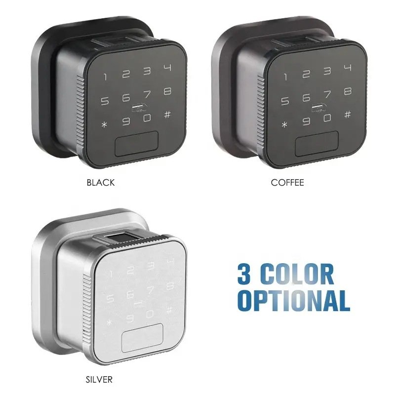 TUYA WIFI TT Bluetooth Square Keypad Fingerprint Digital Card Smart Door Knob Lock for Bedroom Apartment Wooden Door