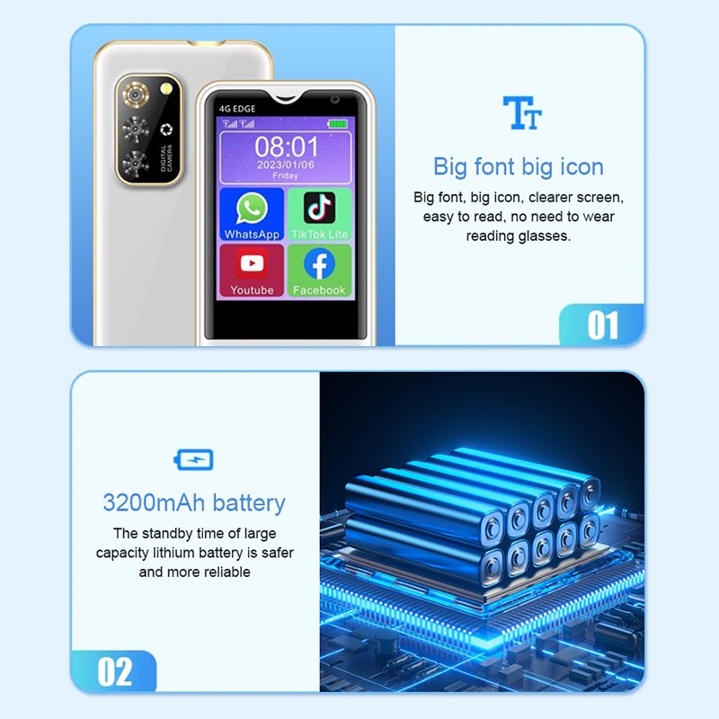 4G Lte Big Button Big Icon Dual Sim Senior Elderly China Old Man Phones Elder Phone Keypad Mobile Phone