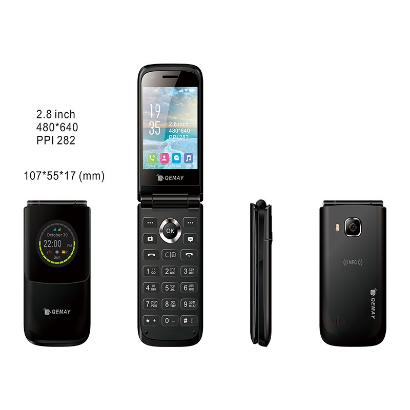 Personalized Touch Screen Durable Android 13 2.8Inch Unique Foldable Modern Design Dual Sim 4G Flip Keypads Mobile Phone