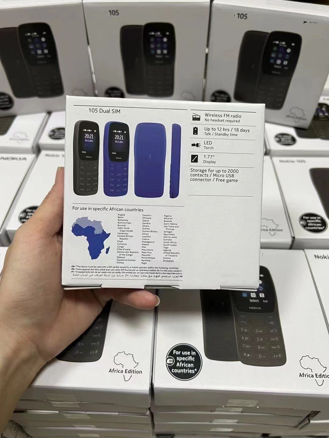 105 (2022 version) 2g keypad mobile phone Dual sim card standby keyboard feature phone